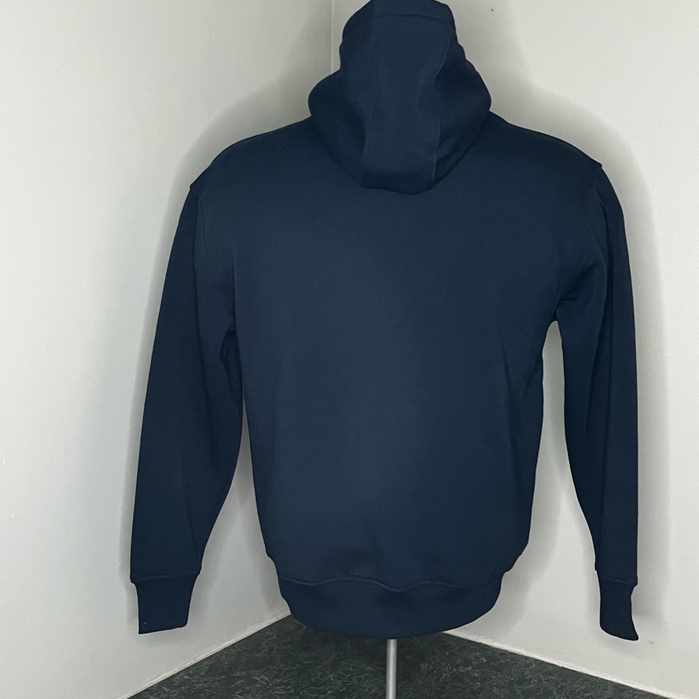 Navy blue mens hoodie in size large - Picture 3 of 4